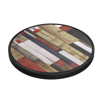 BRASIL | Piano d'appoggio gastronomico | Ø 60 cm | Colore vintage | Bordo in metallo nero | Rotondo