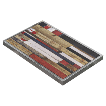 BRASIL | Piano d'appoggio gastronomico | L:P 120 x 70 cm | Colore vintage | Bordo cromato | Rettangolare