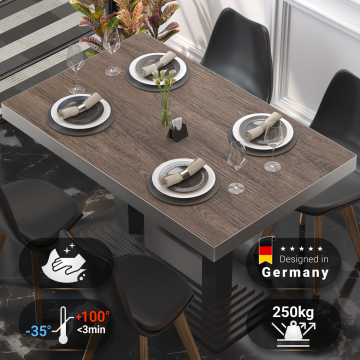 BRASIL | Piano tavolo per catering | L:P 120 x 70 cm | Wengé chiaro | Rettangolare