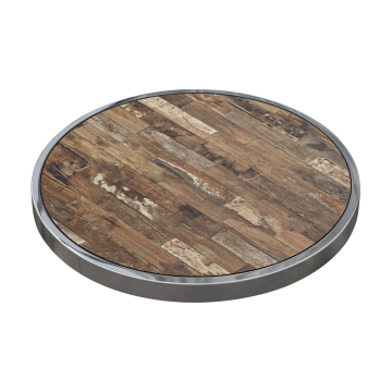 BRASIL | Restaurant Tafelblad | Ø 70 cm | Vintage Oud | Rond