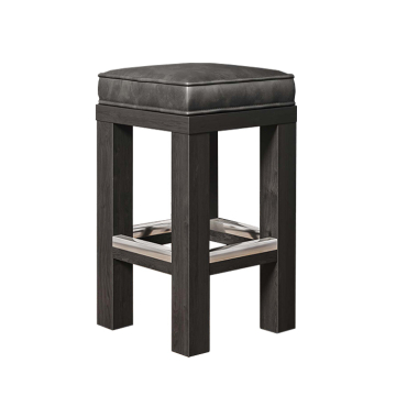 BRASIL | Tabouret de bar Bistro | Wenge/Gris | L: P: H 39 x 39 x 82 cm