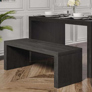 BRASIL | Bistro träbänk | B:D:H 34x120x45cm | Wenge/Svart