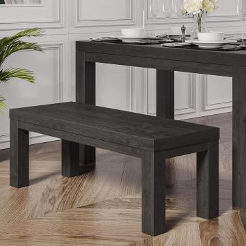 BRASIL | Bistro träbänk | B:D:H 34x120x45cm | Wenge/Svart 