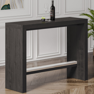 BRASIL | Bistro Brückenstehtisch | Wenge / Schwarz | B:T:H 120 x 39 x 110 cm | Holz