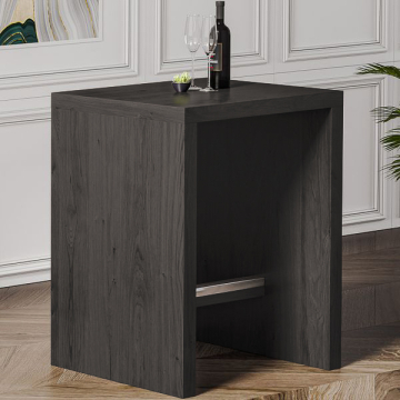 BRASIL | Bistro Brückenstehtisch | Wenge / Schwarz | B:T:H 70 x 70 x 110 cm | Holz