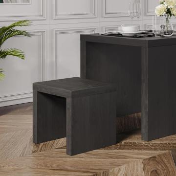 BRASIL | Wooden Stool | Wenge/Black | W:D:H 39 x 39 x 45 cm