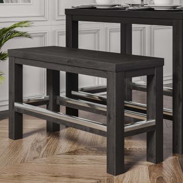 BRASIL | Bistro hög bänk i trä | B:D:H 34x120x76cm | Wenge/Svart