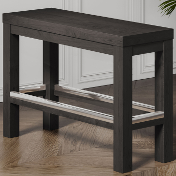 BRASIL | Bistro hög bänk i trä | B:D:H 34x120x76cm | Wenge/Svart