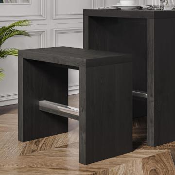 BRASIL | Bistro hög bänk i trä | B:D:H 34x70x76cm | Wenge/Svart