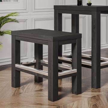 BRASIL | Bistro hög bänk i trä | B:D:H 34x70x76cm | Wenge/Svart 