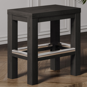 BRASIL | Bistro hög bänk i trä | B:D:H 34x70x76cm | Wenge/Svart 