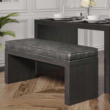 BRASIL Taburete Bistro + Cojín de asiento | 34x119xH51cm | Wenge/Negro