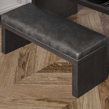 BRASIL Taburete Bistro + Cojín de asiento | 34x119xH51cm | Wenge/Negro