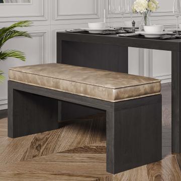 BRASIL Taburete Bistro + Cojín de asiento | 34x119xH51cm | Wenge/Taupe