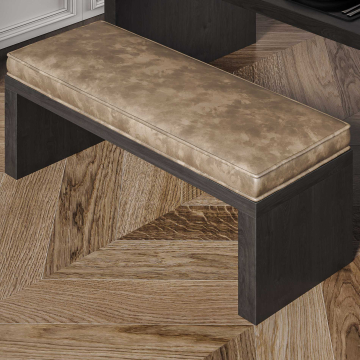 BRASIL Taburete Bistro + Cojín de asiento | 34x119xH51cm | Wenge/Taupe