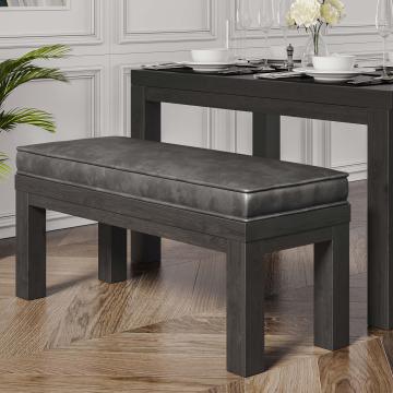 BRASIL Taburete Bistro + Cojín de asiento | 34x119xH51cm | Wenge/Negro