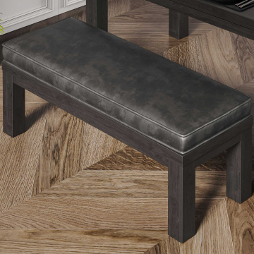BRASIL Taburete Bistro + Cojín de asiento | 34x119xH51cm | Wenge/Negro