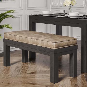 BRASIL Taburete Bistro + Cojín de asiento | 34x119xH51cm | Wenge/Taupe