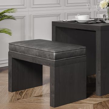 BRASIL Taburete Bistro + Cojín de asiento | 34x69xH51cm | Wenge/Negro