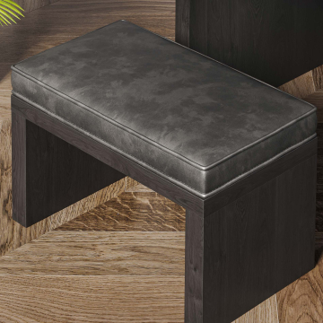 BRASIL Taburete Bistro + Cojín de asiento | 34x69xH51cm | Wenge/Negro