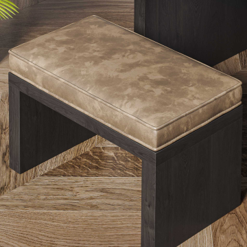 BRASIL Taburete Bistro + Cojín de asiento | 34x69xH51cm | Wenge/Taupe
