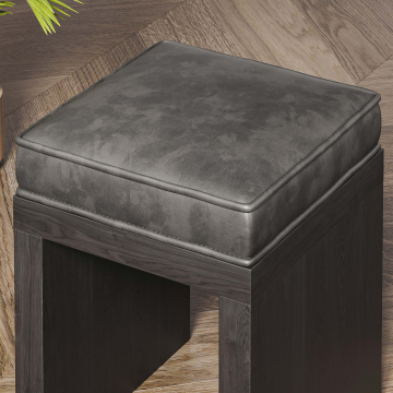 BRASIL Taburete Bistro + Cojín de asiento | 39x39xH51cm | Wenge/Negro
