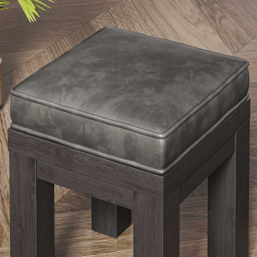 BRASIL Taburete Bistro + Cojín de asiento | 39x39xH51cm | Wenge/Negro