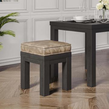BRASIL | Bistro Sitzhocker | Wenge/Taupe | B:T:H 39 x 39 x 51 cm | + Sitzkissen