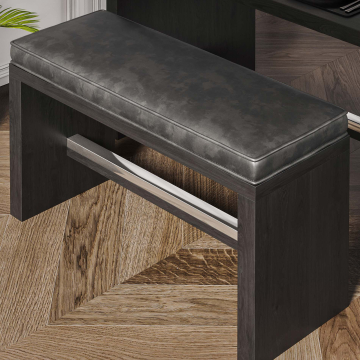 BRASIL Taburete Bistro + Cojín de asiento | 34x119xH51cm | Wenge/Negro