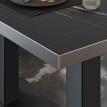 BRASIL | Piani tavolo Ristorante | L:P 130 x 80 cm | Marmo nero