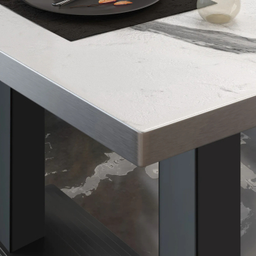 BRASIL | Piani tavolo Ristorante | L:P 130 x 80 cm | Marmo bianco