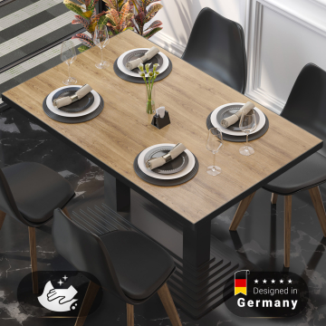 BRASIL | Melamine Bistro Tafelblad | 120 x 70 x 2,5 cm | Rechthoekig | Eiken