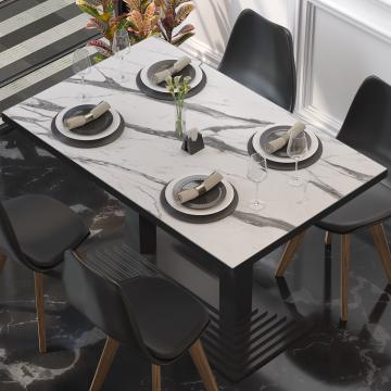 BRASIL | Piani tavolo Ristorante | L:P 130 x 80 cm | Marmo bianco