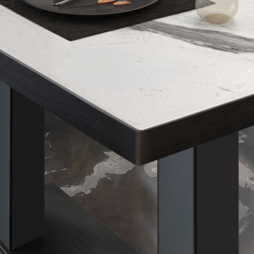 BRASIL | Piani tavolo Ristorante | L:P 130 x 80 cm | Marmo bianco