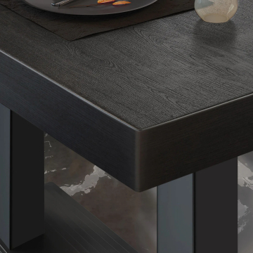 BRASIL | Piani tavolo Ristorante | L:P 120 x 70 cm | Wengé/Nero