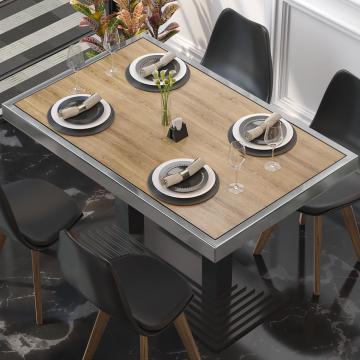 BRASIL | Piani tavolo Ristorante | L:P 110 x 60 cm | Quercia | Cerchio cromato