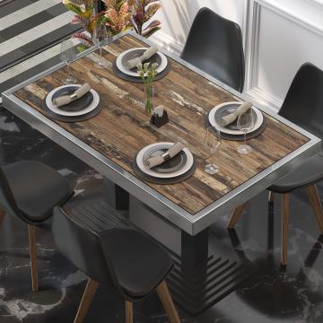 BRASIL | Piani tavolo Ristorante | L:P 110 x 60 cm | Vecchio Vintage | Cerchio cromato