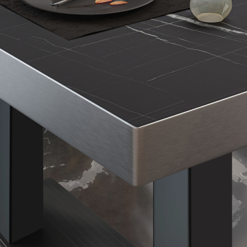 BRASIL | Piani tavolo Ristorante | L:P 130 x 80 cm | Marmo nero