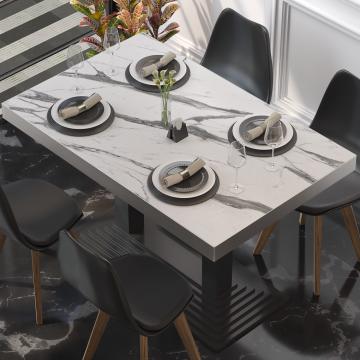 BRASIL | Piani tavolo Ristorante | L:P 130 x 80 cm | Marmo bianco