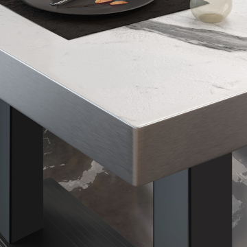 BRASIL | Piani tavolo Ristorante | L:P 130 x 80 cm | Marmo bianco