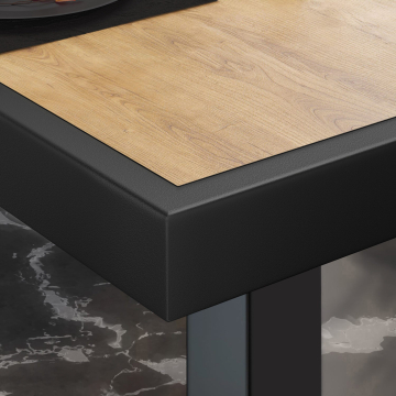 BRASIL | Piani tavolo Ristorante | L:P 110 x 60 cm | Quercia | Cerchio in metallo nero
