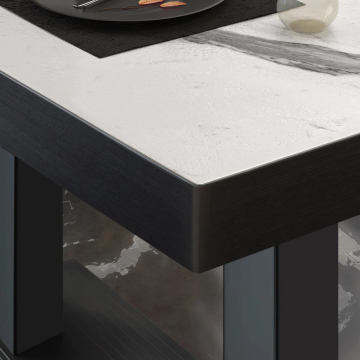 BRASIL | Piani tavolo Ristorante | L:P 130 x 80 cm | Marmo bianco