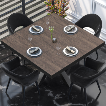 BRASIL | Piano Tavolo Bistro | B:T 140 x 140 cm | Wenge Chiaro | Quadrato