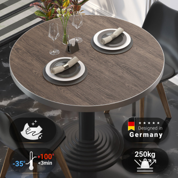 BRASIL | Gastro bordplate | Ø 60 cm | Lett Wenge | Rundt