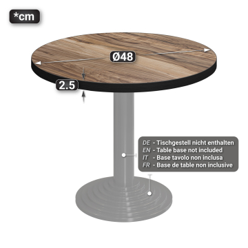 BRASIL | Gastro table top | Ø 50 cm | Sheesham | Round