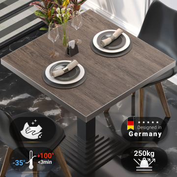 BRASIL | Gastro bordplade | B:D 70 x 70 cm | Lys Wenge | Firkantet