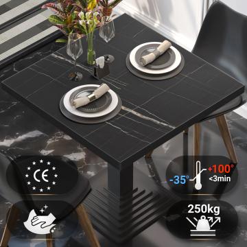 BRASIL | Piani tavolo Ristorante | L:P 60 x 60 cm | Marmo nero
