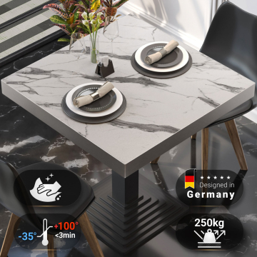 BRASIL | Gastro bordplate | B:D 70 x 70 cm | Hvit marmor | Torget