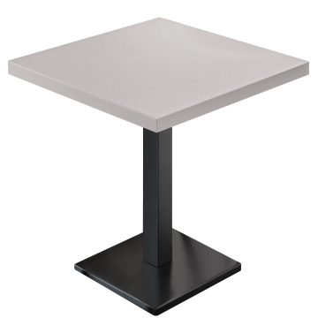 MBM | Bistro Tisch | 70 x 70 x 74,5 cm | Melamin | Weiß / Schwarz