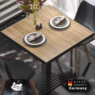 BRASIL | Melamine Bistro Tafelblad | 70 x 70 x 2,5 cm | Vierkant | Eiken